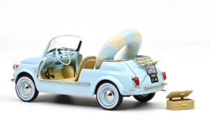 Fiat 500 Jolly Син Norev 1:18 187793 Метал — снимка 2 от 5