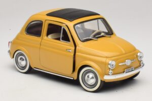 Fiat 500 Жълт Solido 1:18 8042 Метал — снимка 6 от 8