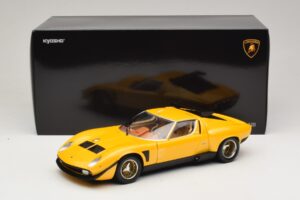 Lamborghini Miura SVR Жълт & Черен Kyosho 1:18 08319GY Метал — снимка 8 от 8