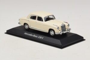 Mercedes 220 S W180 Бял Maxichamps 1:43 940033000 Метал — снимка 3 от 5