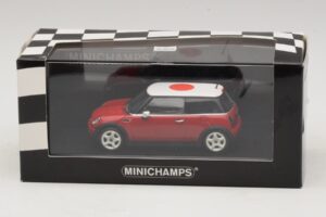 Mini Cooper One R50 Червен С Японско Знаме Minichamps 1:43 MINI034 Метал — снимка 5 от 5
