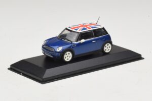 Mini Cooper S R53 Син С Британско Знаме Minichamps 1:43 MINI026 Метал — снимка 2 от 4