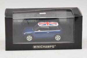 Mini Cooper S R53 Син С Британско Знаме Minichamps 1:43 MINI026 Метал — снимка 4 от 4