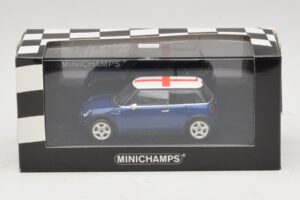 Mini Cooper S R53 Син С Английско Знаме Minichamps 1:43 MINI012 Метал — снимка 5 от 5