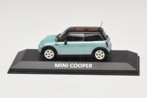 Mini Cooper S R53 Светлосин Металик С Черен Покрив Minichamps 1:43 MINI030 Diecast