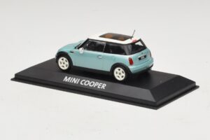 Mini Cooper S R53 Светлосин Металик С Панорамен Покрив Minichamps 1:43 MINI018 Метал — снимка 3 от 4