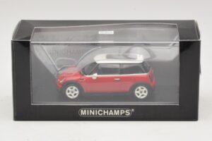 Mini Cooper S R53 Червен С Панорамен Покрив Minichamps 1:43 MINI024 Метал — снимка 5 от 5