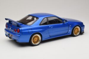 Nissan Skyline GT-R R34 V-Spec II Син Металик BBS Джанти KK-Scale 1:12 KKDC120211-2 Метал — снимка 3 от 8
