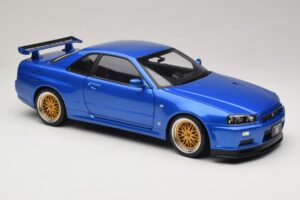 Nissan Skyline GT-R R34 V-Spec II Син Металик BBS Джанти KK-Scale 1:12 KKDC120211-2 Метал — снимка 6 от 8
