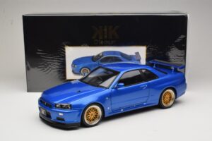 Nissan Skyline GT-R R34 V-Spec II Син Металик BBS Джанти KK-Scale 1:12 KKDC120211-2 Метал — снимка 8 от 8