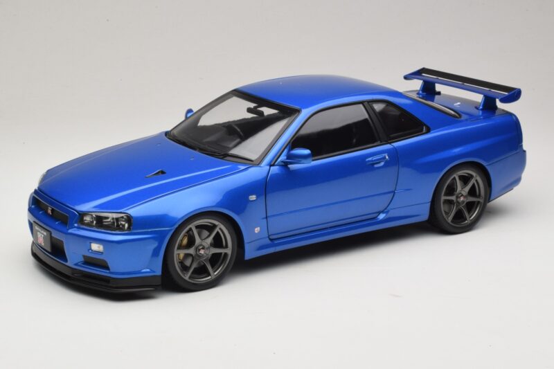 Nissan Skyline GT-R R34 V-Spec II Син Металик OEM Джанти KK-Scale 1:12 KKDC120211-1 Метал