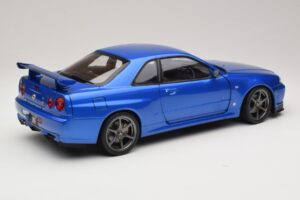 Nissan Skyline GT-R R34 V-Spec II Син Металик OEM Джанти KK-Scale 1:12 KKDC120211-1 Метал — снимка 3 от 8