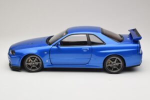 Nissan Skyline GT-R R34 V-Spec II Син Металик OEM Джанти KK-Scale 1:12 KKDC120211-1 Метал — снимка 4 от 8