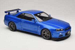 Nissan Skyline GT-R R34 V-Spec II Син Металик OEM Джанти KK-Scale 1:12 KKDC120211-1 Метал — снимка 6 от 8