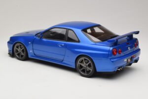 Nissan Skyline GT-R R34 V-Spec II Син Металик OEM Джанти KK-Scale 1:12 KKDC120211-1 Метал — снимка 7 от 8