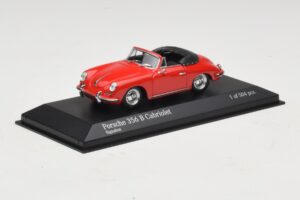 Porsche 356 B Кабриолет Червен Minichamps 1:43 400064331 Метал — снимка 2 от 5