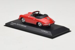 Porsche 356 B Кабриолет Червен Minichamps 1:43 400064331 Метал — снимка 3 от 5