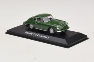 Porsche 356C Carrera 2 Тъмнозелен Maxichamps 1:43 940062360 Метал — снимка 3 от 5