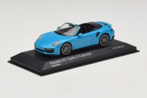 Porsche 911 991.1 Turbo S Кабриолет Син Minichamps 1:43 410067182 Метал — снимка 2 от 5