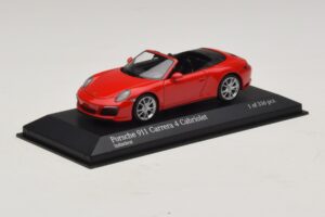 Porsche 911 991.2 Carrera 4 Кабриолет Червен Minichamps 1:43 410067230 Метал — снимка 2 от 5