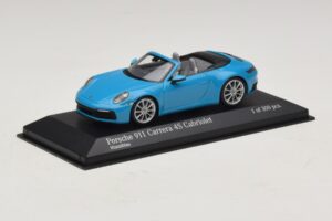 Porsche 911 992 Carrera 4S Кабриолет Син Minichamps 1:43 410069332 Метал — снимка 2 от 5