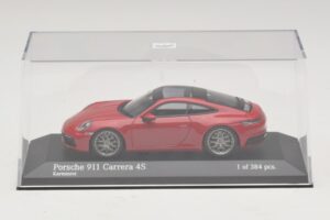 Porsche 911 992 Carrera 4S Червен Minichamps 1:43 410069321 Метал — снимка 4 от 5